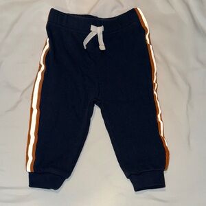 Kids Headquarters navy blue sweatpants with reflective stripe